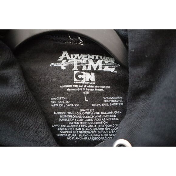 Hot Topic 0023 Unisex Sz Large Black Adventure Time Marceline Guitar Hoodie - Picture 4 of 11